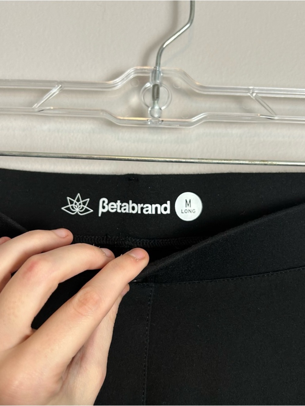 Betabrand Black Straight Leg Stretchy Business Pants Size Medium Long - Picture 4 of 8